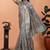 grey printed art silk designer pallu saree
