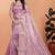 pink printed art silk designer pallu saree
