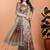 multicolor printed art silk designer pallu saree