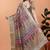multicolor printed art silk designer pallu saree