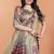 multicolor printed art silk designer pallu saree