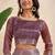 purple printed art silk designer pallu saree
