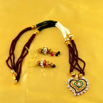 Moti Mala Mangalsutra With Earing 1