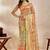 light green printed art silk designer pallu saree
