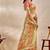 light green printed art silk designer pallu saree
