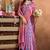pink printed art silk designer pallu saree