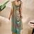 green printed art silk designer pallu saree
