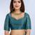 teal printed art silk designer pallu saree