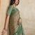 chiku printed art silk designer pallu saree