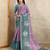 wine printed art silk designer pallu saree