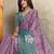 wine printed art silk designer pallu saree