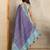 purple printed art silk designer pallu saree