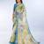 lemon printed art silk designer pallu saree