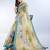 lemon printed art silk designer pallu saree