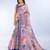 purple printed art silk designer pallu saree