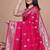 pink woven  designer pallu banarasi art silk saree
