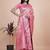 pink woven  designer pallu banarasi art silk saree