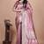 onion pink woven  designer pallu banarasi art silk saree
