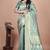 green woven  designer pallu banarasi art silk saree