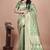 parrot green woven  designer pallu banarasi art silk saree