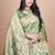 parrot green woven  designer pallu banarasi art silk saree