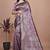 wine woven  designer pallu banarasi art silk saree