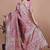 onion pink woven  designer pallu banarasi art silk saree