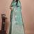 green woven  designer pallu banarasi art silk saree