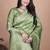 parrot green woven  designer pallu banarasi art silk saree