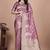 onion pink woven  designer pallu banarasi art silk saree