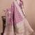 onion pink woven  designer pallu banarasi art silk saree