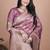 onion pink woven  designer pallu banarasi art silk saree