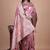 onion pink woven  designer pallu banarasi art silk saree