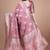 onion pink woven  designer pallu banarasi art silk saree
