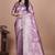 onion pink woven  designer pallu banarasi art silk saree