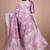 onion pink woven  designer pallu banarasi art silk saree