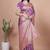 purple woven  designer pallu banarasi art silk saree