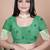 green woven  designer pallu banarasi art silk saree