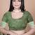 green woven  designer pallu banarasi art silk saree