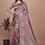onion pink woven  designer pallu banarasi art silk saree