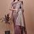 onion pink woven  designer pallu banarasi art silk saree