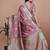 onion pink woven  designer pallu banarasi art silk saree