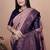 purple woven  designer pallu banarasi art silk saree