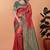 orange woven  designer pallu banarasi art silk saree