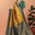 yellow woven  designer pallu banarasi art silk saree