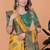 yellow woven  designer pallu banarasi art silk saree