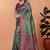 green woven  designer pallu banarasi art silk saree