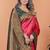orange woven  designer pallu banarasi art silk saree