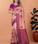 mustard woven  designer pallu banarasi art silk saree