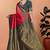 orange woven  designer pallu banarasi art silk saree